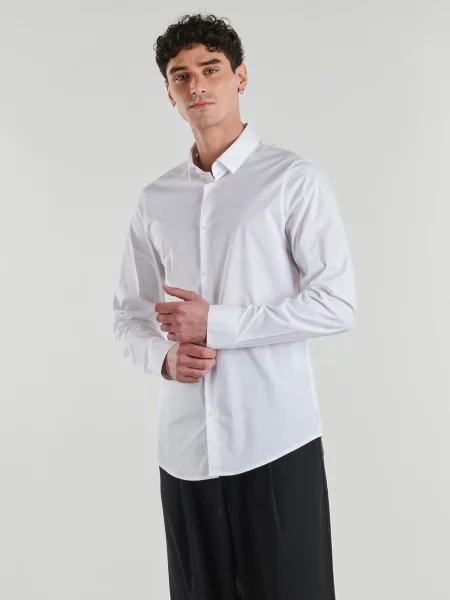 ARMANI EXCHANGE Cămașă Tessuto' alb