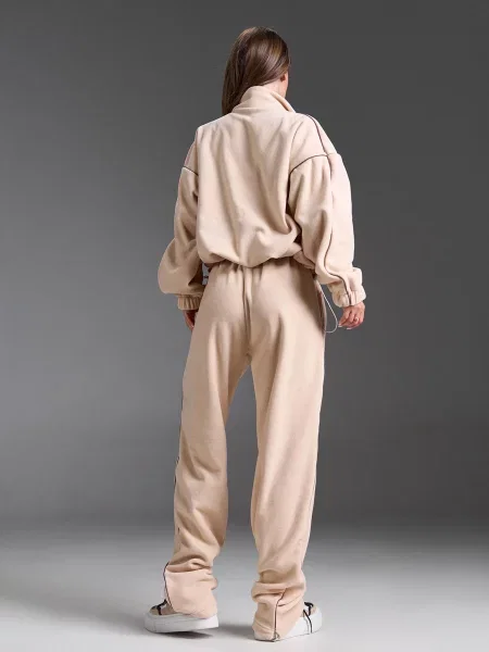 Флисовый спортивный костюм Issa Plus бежевый