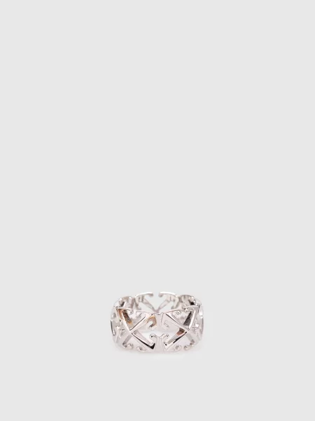 Срібляста каблучка Arrow Off-white