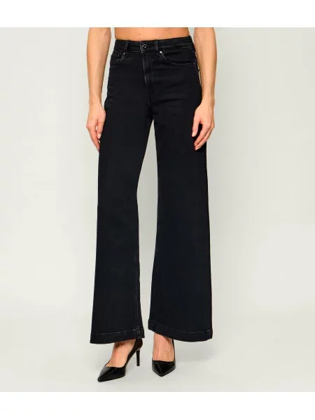 GUESS Blugi Bellagio | Relaxed fit cu adaos de cașmir negru
