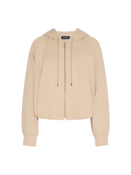 Bluza z kapturem Sportmax z kapturem beżowa