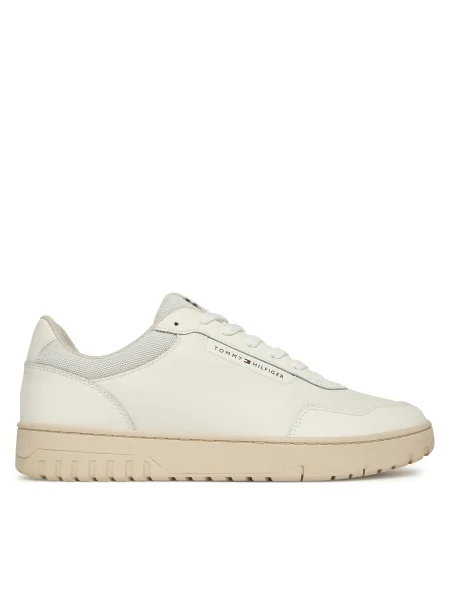 Tommy Hilfiger Sneakers Th Basket Core Écru alb