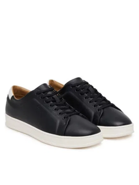 Calvin Klein Sneakersy Pure Low Laceup Cupsole Hf Lth černá