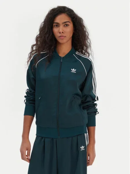 Adidas Originals bluza Sst Satin Tt z aplikacją zielony