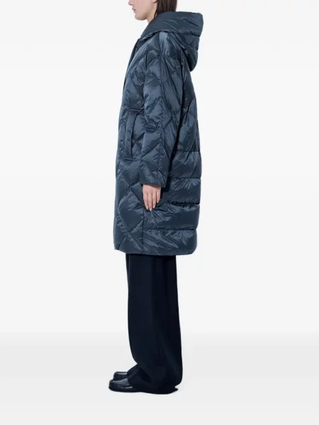 Palton Max Mara cu glugă albastru