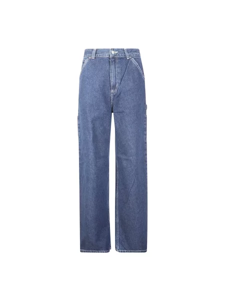 Carhartt WIP jeansy Jens high waist białe