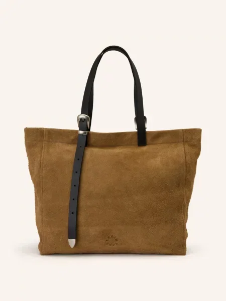 AllSaints torba zamszowa HAVEN czarna