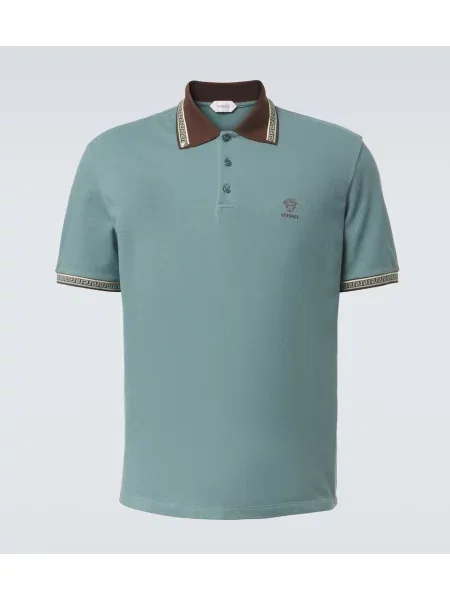 Tricou polo Versace albastru