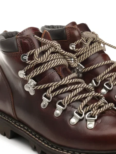 Iš natūralios odos auliniai batai Paraboot su raišteliais ruda