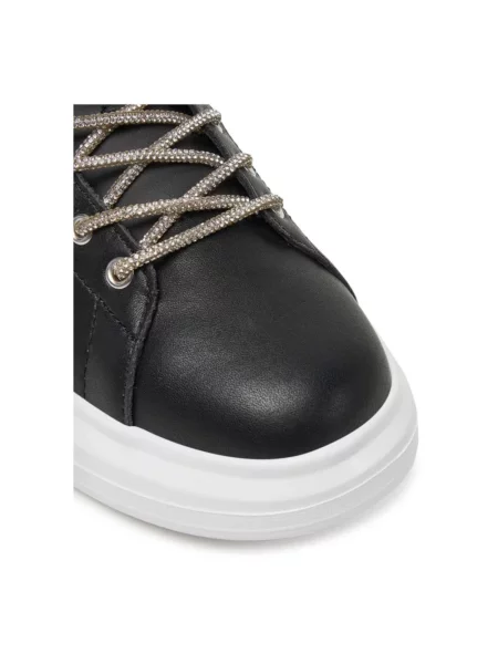 Lniane sneakersy Just Cavalli czarne
