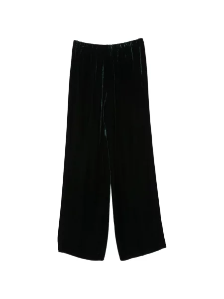 Pantaloni palazzo Antonelli de catifea verde