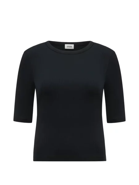 Scurt tricou Drykorn tricotate negru