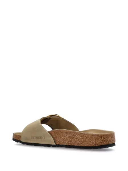 Велурени сандали Birkenstock с катарама кафяво