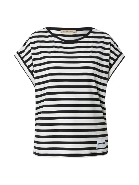 Smith&Soul Tricou supradimensional negru alb