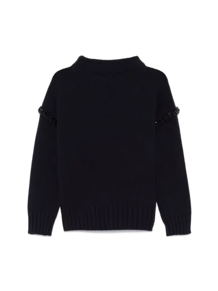 Sweter z golfem Max Mara wełniany chunky czarny
