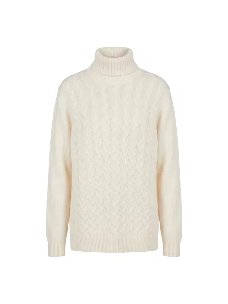 Dzianinowy sweter Moorer biały