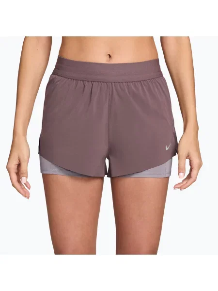 Шорти для бігу Nike Swift Mid-Rise tattoo/light violet ore