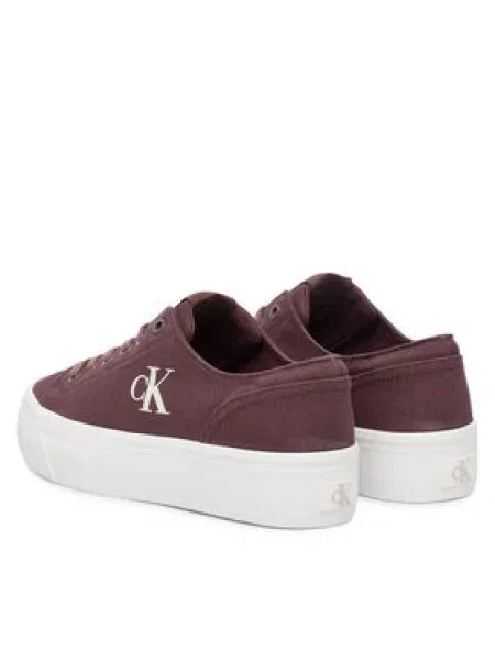 Tenisice Calvin Klein Jeans Vulc Flatform Low Canvas Mg siva