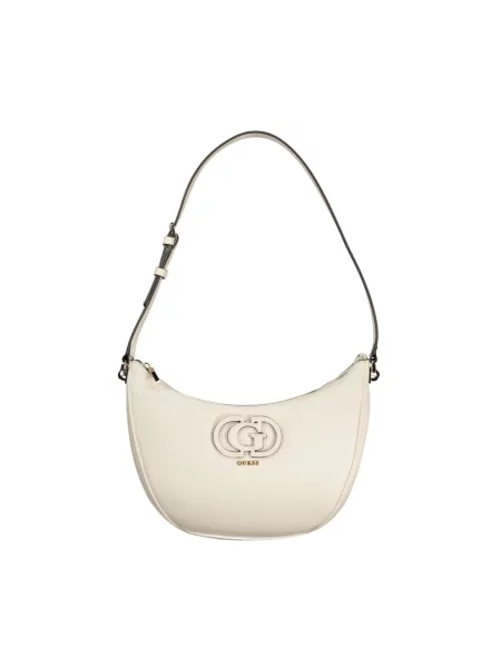 Guess torebka CALEBRA beżowy biała