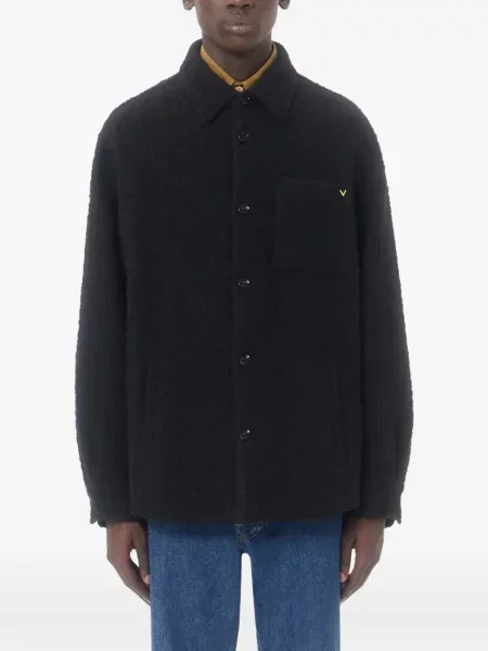 Bouclé geacă Valentino Garavani negru