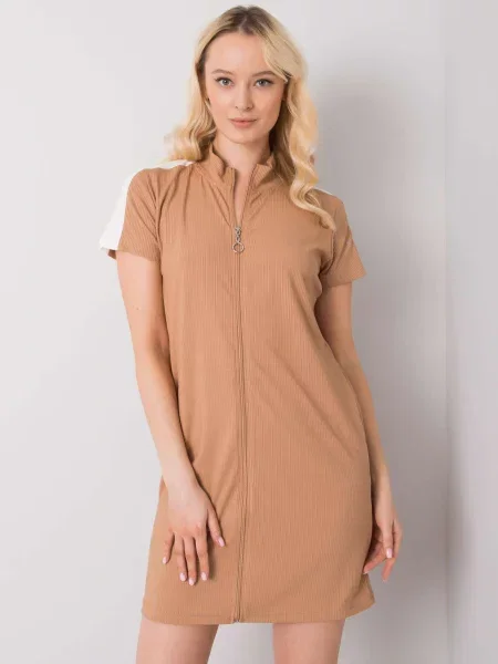 Obleka mini obleka Fashionhunters oranžna