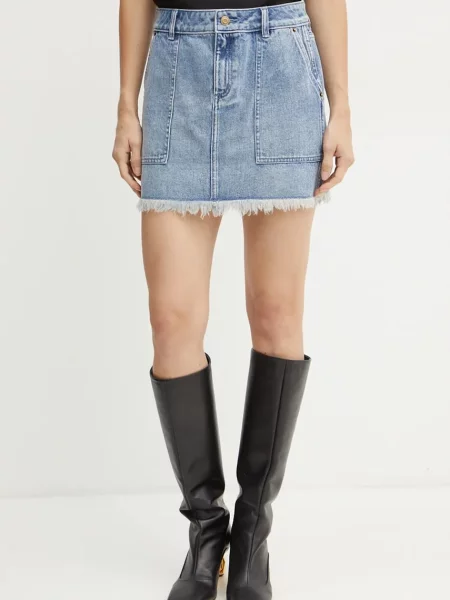 MICHAEL Michael Kors spódnica jeansowa mini prosta niebieski