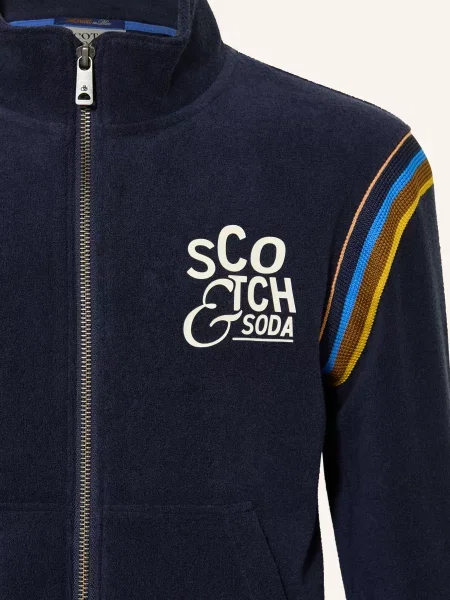 Scotch & Soda Kurtka Frotte blau żółta