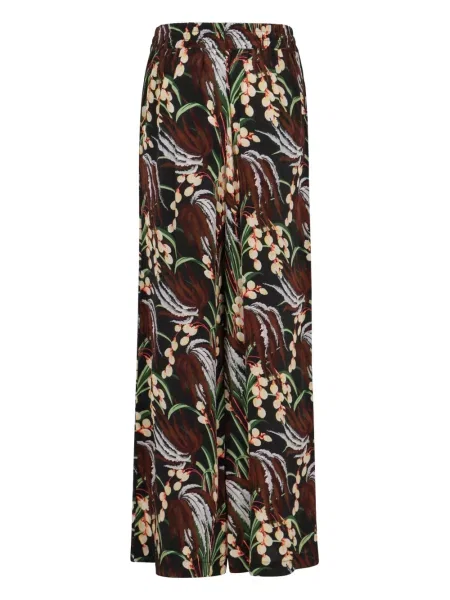 Pantaloni P.a.r.o.s.h. cu model floral cu imagine negru