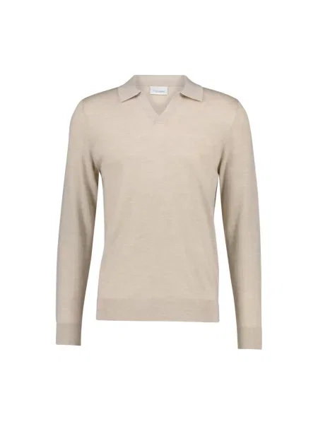 Dzianinowy sweter Profuomo beżowy