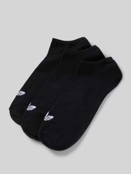 Skarpety do sneakersów z nadrukiem z logo w zestaw 3 szt. Adidas Originals czarne