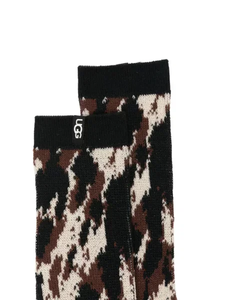 Șosete Ugg cu imagine cu imprimeu abstract negru