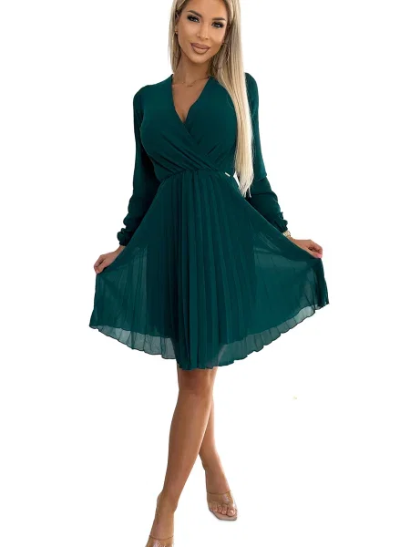 Rochie Numoco din șifon verde