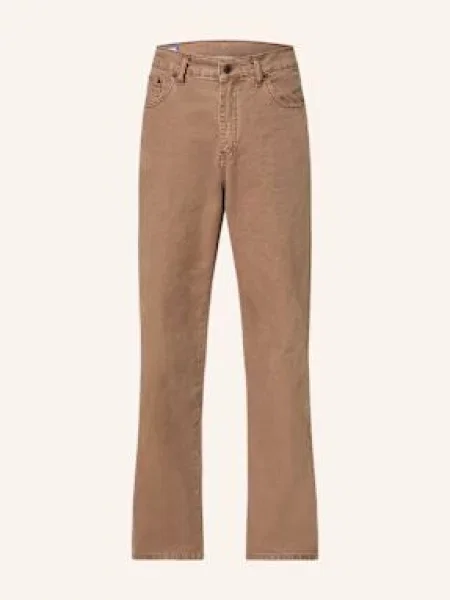 Rough. Jeansy Wide Leg Regular Fit braun brązowe