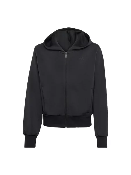 ADIDAS SPORTSWEAR Sportski gornji dio trenirke ADIDAS GIRLS FULL HOODIE Track' crna