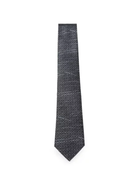 Cravată Emporio Armani cu imprimeu geometric negru