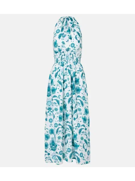 Rochie maxi Heidi Klein de in cu model paisley de costum alb