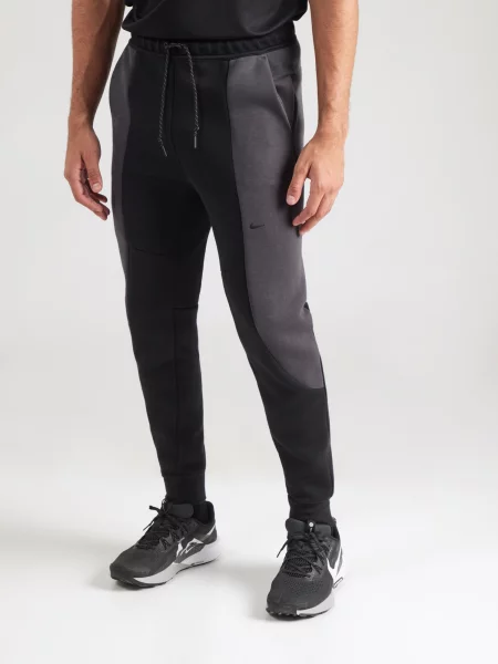 Nike Sportswear Nohavice Tech Fleece tmavosivá čierna