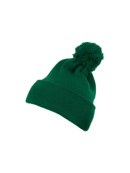 Căciulă Flexfit tricotate cu pompoane verde