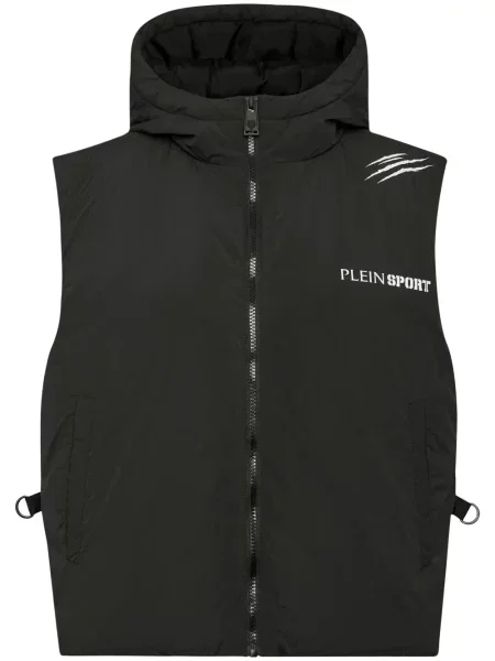 Kamizelka Plein Sport z nadrukiem ocieplana czarna
