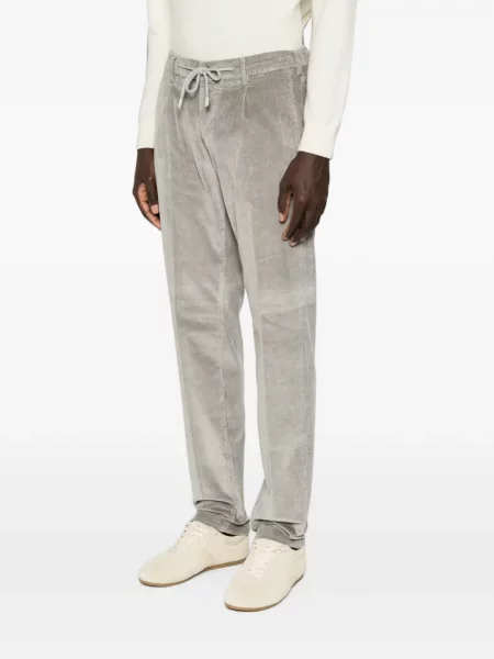 Pantaloni Eleventy de catifea cord cu cordon gri