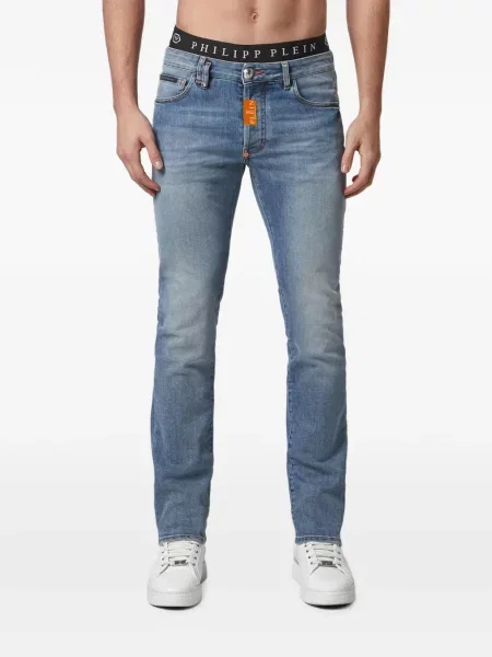 Blugi drepți Philipp Plein albastru