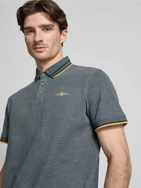 Koszulka polo w kroju regular fit z kontrastowymi paskami Tom Tailor