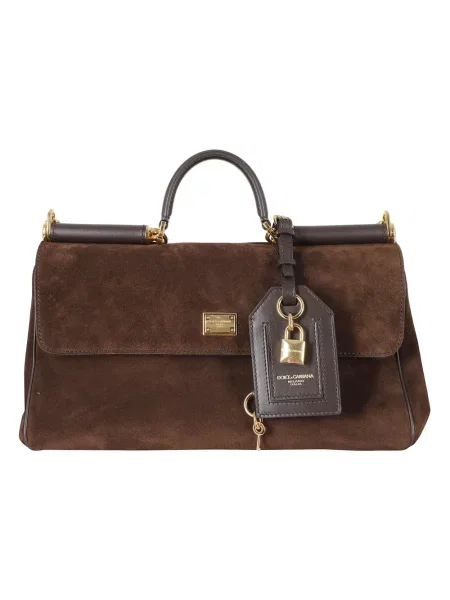 Torebka Dolce And Gabbana skórzana brązowa