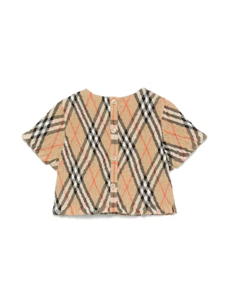 Bluzka dziecięca Burberry brązowa