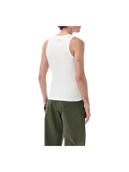 Dzianinowy top Jw Anderson na ramiączkach biały