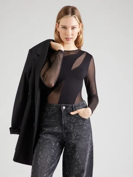 ABOUT YOU Tricou body Giulia' negru