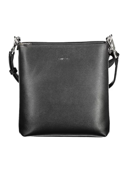 Mała torebka crossbody Calvin Klein skórzana czarna