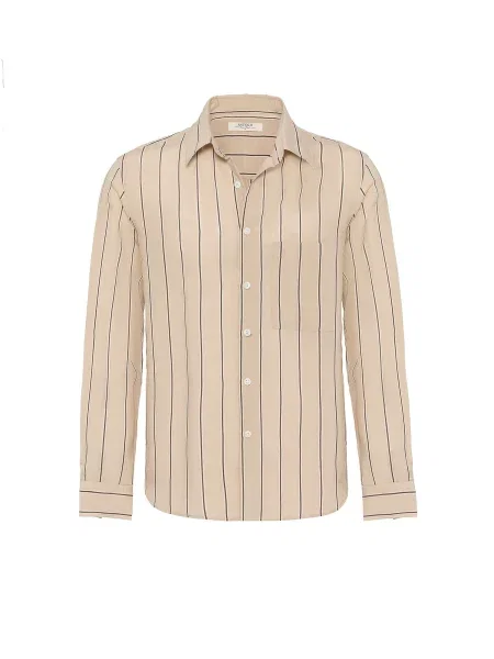 Antioch Cămașă Anibal ciocolatiu / roz pal alb