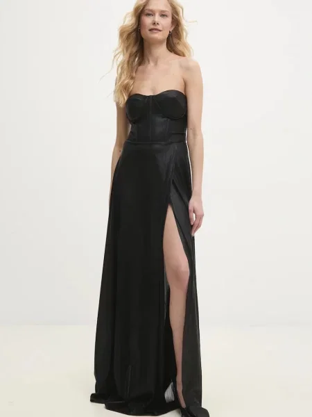 Answear Lab rochie maxi evazati negru
