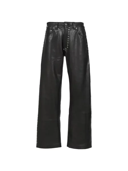 Pantaloni Earthling Collective din piele negru